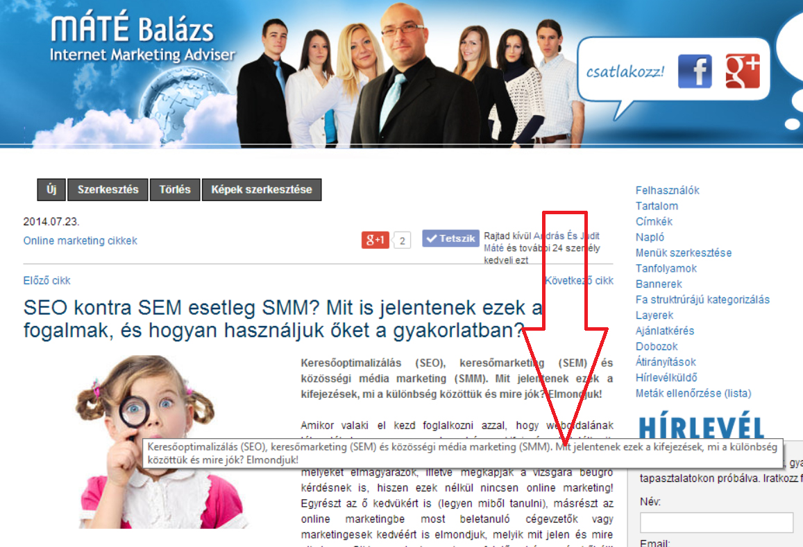 AZ ALT TAG definíciója Az ALT tag szerepe a keresőoptimalizálásban