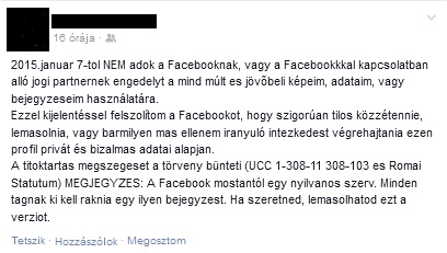 Facebook adatvédelem 2015