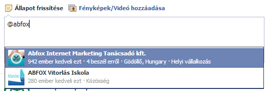 Hogyan jelöljek meg valakit Facebook bejegyzésben Megjelölés Facebook bejegyzésben
